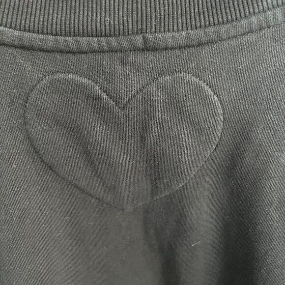 Free People NWT Eleanor Two Tone Oversized Sweatshirt Dress Black and White Sz S - Picture 6 of 10